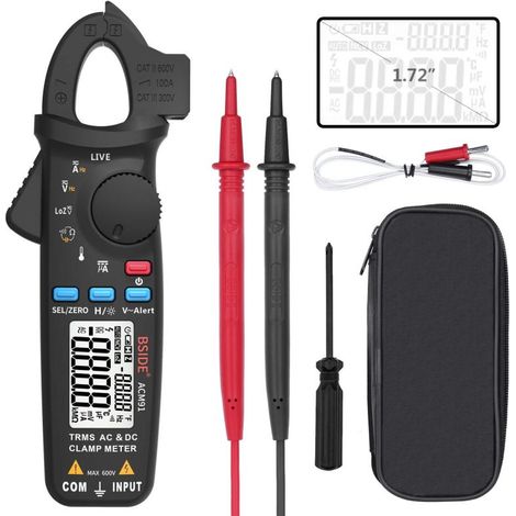 ACM91 Stromzange, hochpräzises digitales Multimeter, Stromzangen-Amperemeter für Elektro- und Heimwerkerarbeiten.