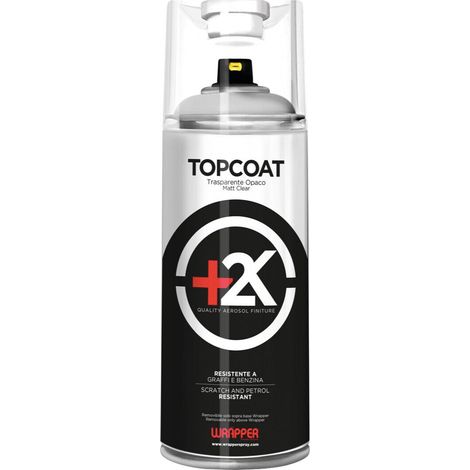 Topcoat+2k, spray trasparente bicomponente non removibile - 400 ml - Opaco