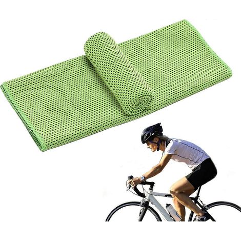 Serviette rafraîchissante verte 30x90 cm tissu rafraîchissant séchage rapide douce respirante pour camping et temps chaud (1/5)