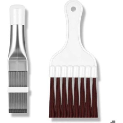 Peigne de nettoyage ailettes clim - LON® - Climatiseur Réfrigérateur - Inox - Lot 2 pièces (1/5)