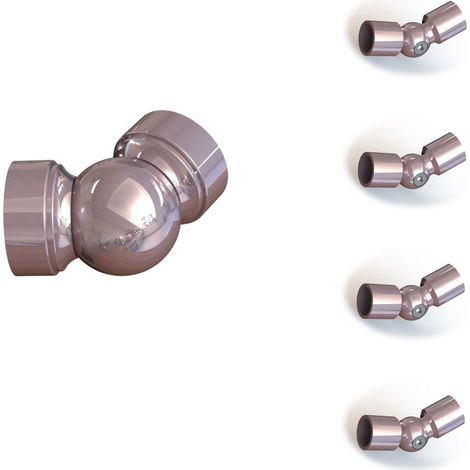 Lot Coudes Articulés pour Garde Corps avec 4 lisses - Finition INOX (1/3)