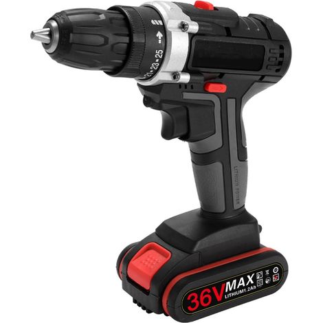 Multifunctional 21V cordless electric impact drill, high-power lithium battery, rechargeable cordless hand drills, home DIY power tools (1/5)
