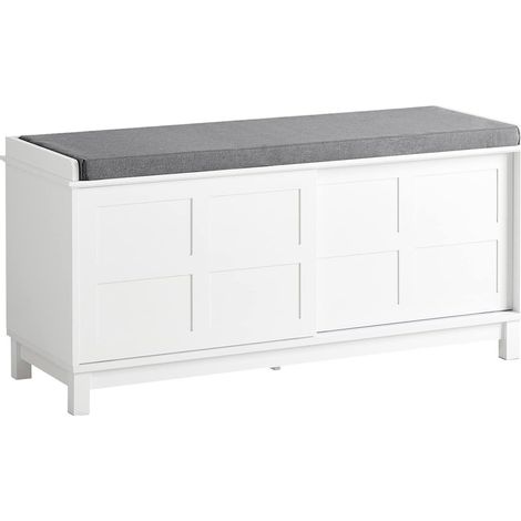 SoBuy Hallway Storage Bench Shoe Bench Shoe Rack Shoe Cabinet,FSR86-W