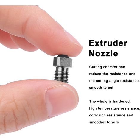 Buse imprimante 3D acier trempé 1.75mm pour extrudeuse V5 V6 calibres 0.2-1.0mm 1 pièce (1/5)