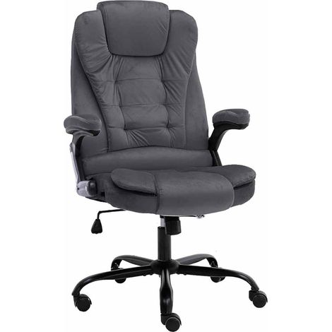 vidaXL Silla de oficina de terciopelo gris oscuro (1/5)