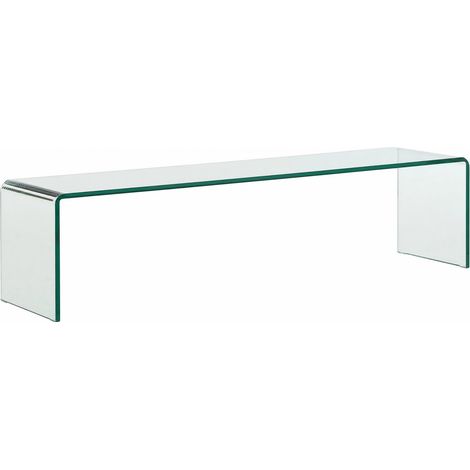 Meuble TV en verre transparent minimaliste - Transparent (1/5)
