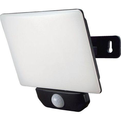 Foco LED exterior con sensor de movimiento TIBELEC, módulo LED de 2500 lúmenes, negro, pantalla completa TIBELEC