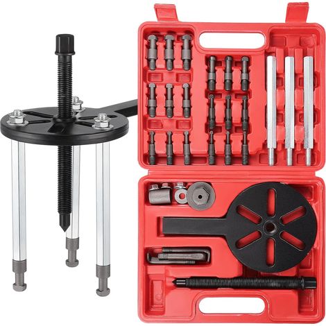 Extracteur de roulements hydraulique 5T, extracteur de moyeux de roue hydraulique, extracteur de roue hydraulique, extracteur de pompe hydraulique, extracteur de roulements hydraulique, rouge (1/5)