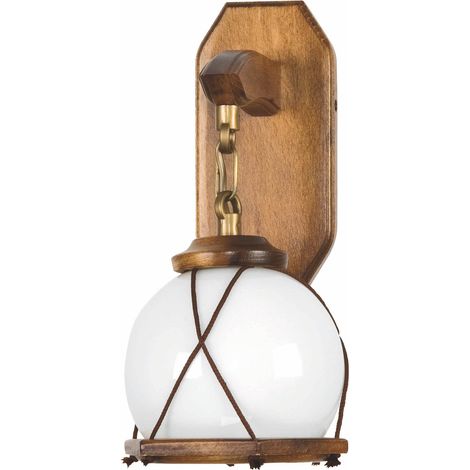 Antike Wandleuchte aus Holz im Retro-Stil 2-023/B (1/3)