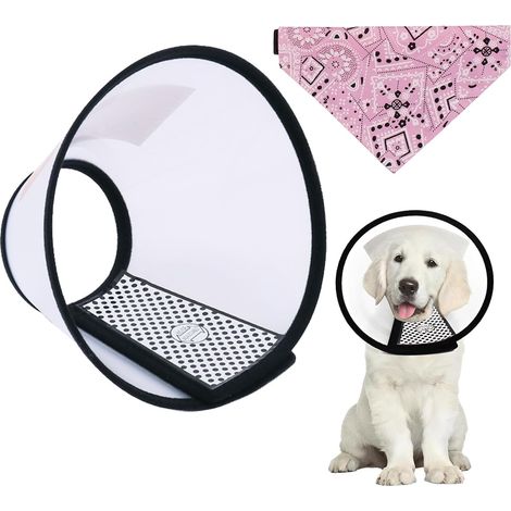 Collerette Chien, Collerette Réglable Anti-Morsure pour Chat, 1Pcs Cône Collerette en Plastique Protecteur, pour Chat Collier Anti-Léchage Après Chirurgie Protection Animaux Récupération (1/5)