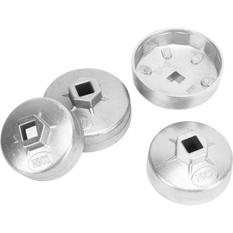 Clé à filtre à huile en alliage d'aluminium (lot de 4) : outil de remplacement efficace pour le bouchon du filtre à huile Bluebird. (1/2)