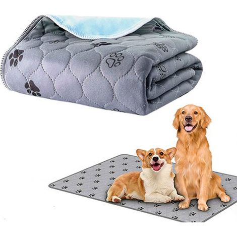 Alfombrillas mascotas (gatos alfombrilla suave lavable reutilizable sola pieza alfombrilla parto absorbente antideslizante (gris, 70 x 100 cm (1/5)