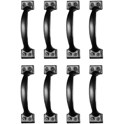 Lot de 8 poignées de porte en fer forgé, poignées de placard classiques, poignées de tiroir (1/5)