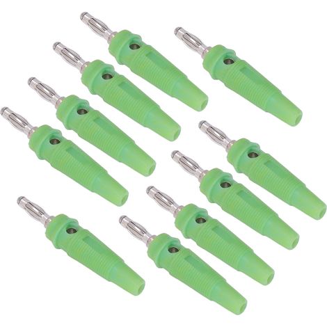 Packung mit 10 4-mm-Bananensteckern für Schweißgeräte, Ladegeräte und Generatoren (grün) (1/5)