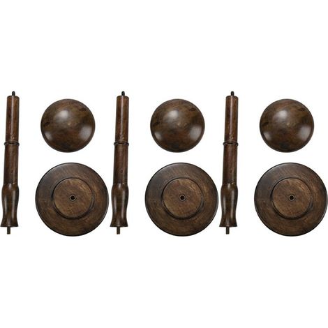soportes de madera vintage para sombreros y pelucas (1/4)