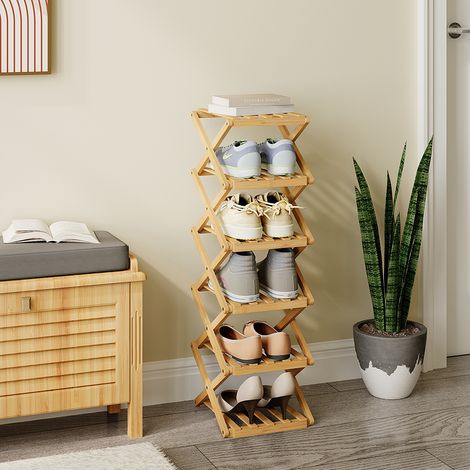 Scarpiera Ziggy, Bambù, 26 x 83.5 cm con 6 scomparti, Vicco (1/5)