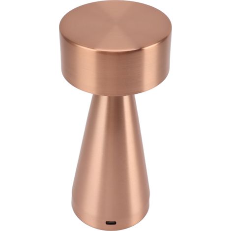 Lampe de table portable LED en métal avec capteur tactile, 3 couleurs, intensité lumineuse réglable, lampe de chevet rechargeable, lumière dorée rose (1/5)