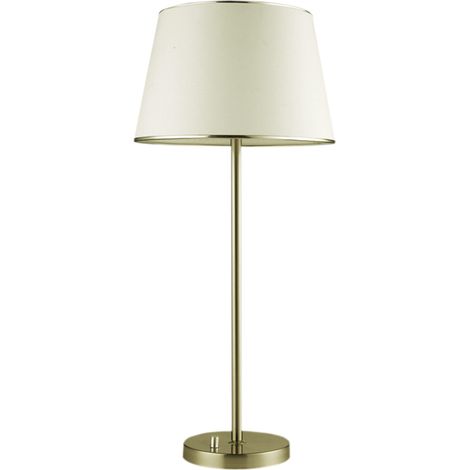Lampada da tavolo Candellux Ibis 41-01354 ottone paralume bianco (1/2)