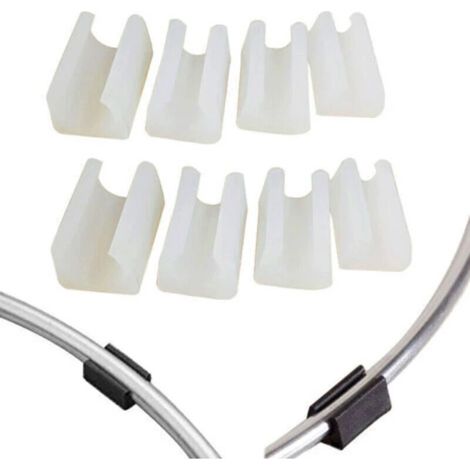 20 embouts ronds pour pieds de chaise, diamètre 14 mm, protections pour pieds de table/fauteuil, en plastique blanc. (1/5)