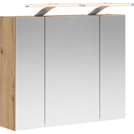 Maison Exclusive - Badezimmerspiegelschrank Kunsthandwerk Eiche 6