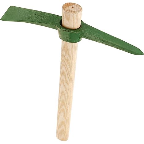 Houe de Jardin Compacte en Acier Manche en Bois Ergonomique, Outil de Jardinage Robuste pour Creuser et Désherber Efficacement (1/5)