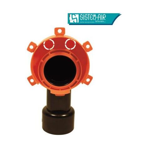 Contre-prise universelle ronde avec raccord courbe, Sistem Air 1450.14