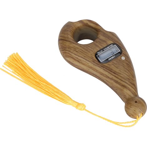 Compteur de perles numériques en grain de bois, portable, pour méditation bouddhiste, comptage manuel au doigt, bois de pêche, outil de prière zen. (1/5)