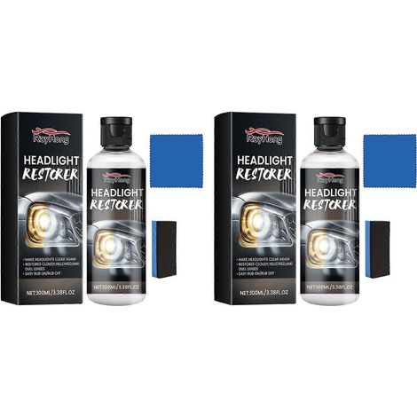 100 ml Polierflüssigkeit für Autoscheinwerfer, Reparaturset für Oxidation und Kratzer mit Schwammtuch (1/5)