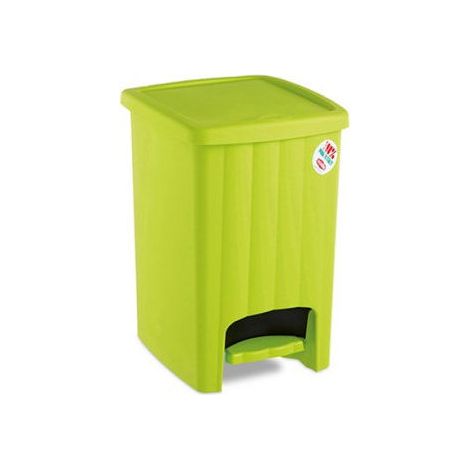 Stefanplast Pattumiera con Pedale 20L Verde in Plastica Rigenerata