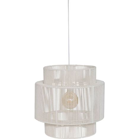 Lampada a sospensione liby bianca d38cm - Atmosphera créateur d'intérieur (1/4)
