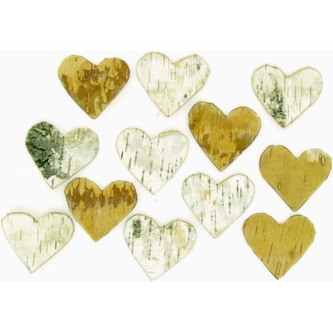 Ornements - Déco Nature - Coeur en bouleau - 18 grs - Beige - Mixte