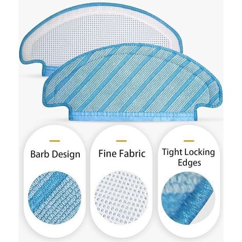 Set di 6 panni per la pulizia per Deebot N8, panni lavabili e riutilizzabili per Ecovacs Deebot T8, panni di ricambio.