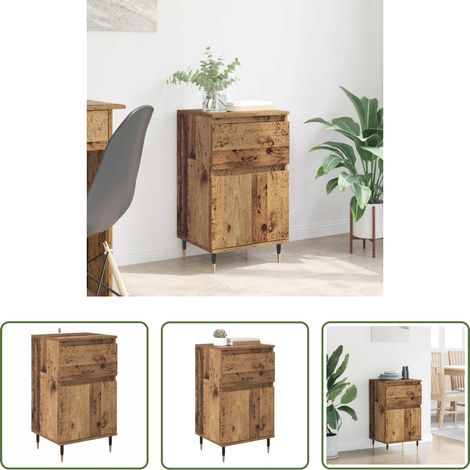 Buffet moderne -  Buffet Bois Ancien 40 x 35 x 70 cm Bois d'ingénierie et fer (1/5)