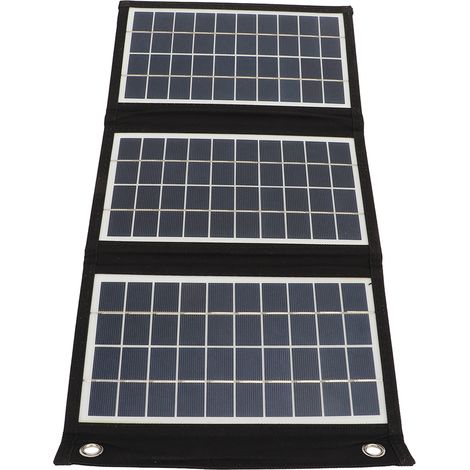 Panneau solaire pliable 15 W 5 V, double port USB, chargeur solaire en silicium polycristallin haute efficacité pour le camping en plein air (1/5)