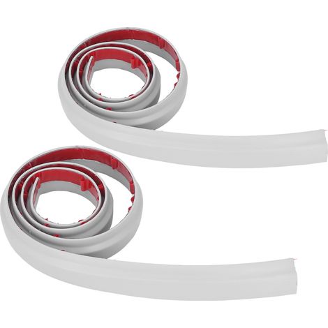 Joint d'étanchéité creux triple couche pour bas de porte, bande adhésive anti-insectes et coupe-vent, gris auto-adhésif 28 mm (1/5)