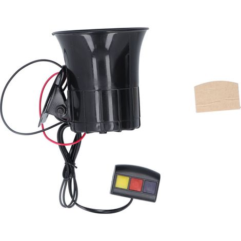 Sirena d'allarme in metallo ABS con accessorio di montaggio per sistema di allarme per auto, moto e ciclomotori.