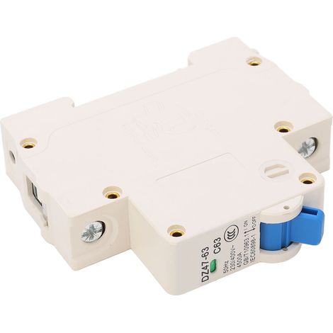 Disjoncteur miniature 1P, pouvoir de coupure de 4500 A, ignifugé, montage sur rail DIN, 230 V/400 V (1/5)