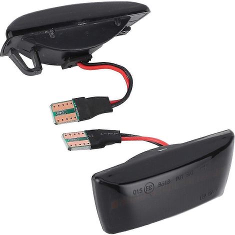 Modification de voiture : feu de position latéral, clignotant d'aile, compatible avec Opel Corsa D, couleur fumée intelligente WHBYV (1/4)
