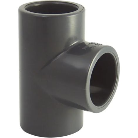 T de presión de PVC 90° diámetro 90 mm, 16 bares