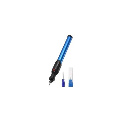 Kit de Pyrogravure stylo de gravure électrique sans fil stylo gravure pour bois verre pierre Bricolage Carve Outils Graver Kit avec Extra Diamant Pointe Embout Remplacement (1/4)