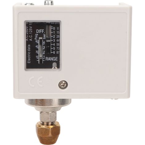 Pressostat SPC-106E pour chaudières, compresseurs d'air, séchoirs frigorifiques et refroidisseurs (contrôleur de pression 6 kg, interface standard AC125V/AC250V) (1/5)