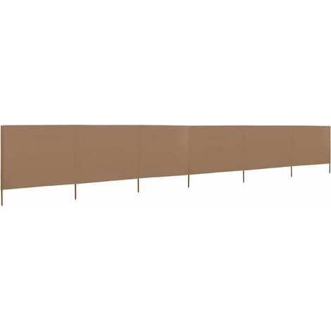 6-teiliges Windschutzgewebe 800 x 80 cm Taupe vidaXL