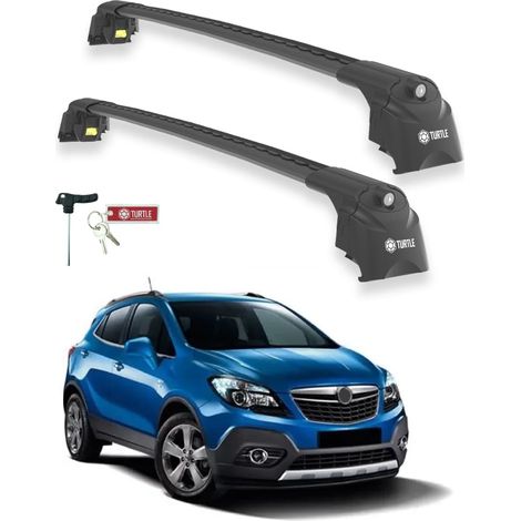 TURTLE kompatibel mit Opel Mokka 2013-2020 Dachträger Air2 Schwarz (1/5)