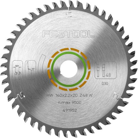 Festool Fine Tooth Saw Blade HW 160mm x 2.2mm x20mm W48