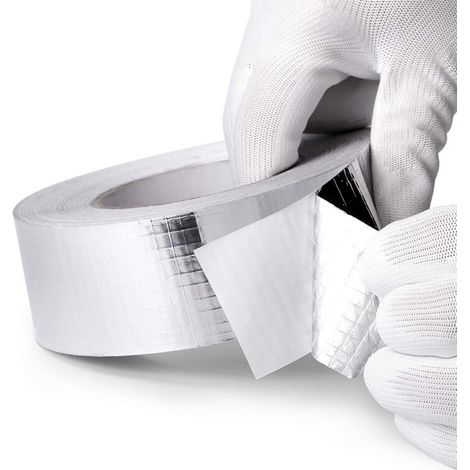 4.8CM wide  20M long, glass fibre aluminium foil tape Thickened flame retardant, high temperature resistant, waterproof, sunlight resistant and tear resistant insulation aluminium foil tape Tin foil p