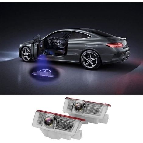 Letouch 2 Pcs Voiture Porte LED Éclairage Entrée Laser Projecteur Courtoisie Bienvenue Lampe Ombre Logo Lumière Pour Mercedes logo (1/4)