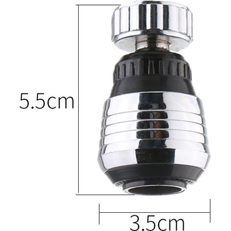 Embout De Robinet De Cuisine,Tête De Robinet De Cuisine 360 ° Pivotant,Economiseur D'eau Mousseur Brise Jet,Adaptateur Robinet Cuisine 2pcs (1/4)