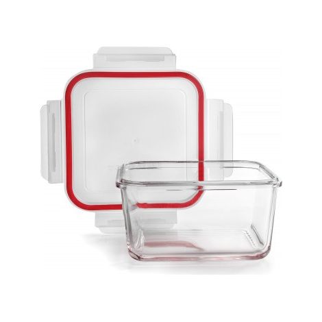 CONTENEDOR DE VIDRIO CUADRADO 450 ML IBILI