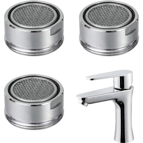 Ersatzteile für Wasserhahn-Luftsprudler, Filterdüsenstopfen 24 mm, Wasserspar-Luftsprudler (Innengewinde), Mischbatteriedichtung, für Küchen-, Bad- und WC-Armaturen, Wasserspar-Filterdüsen (1/5)