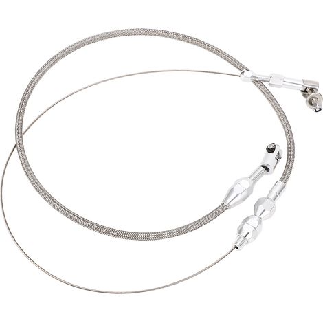 Câble d'accélérateur 24 pouces en acier inoxydable flexible, kit de câble de gaz facile à installer pour modification automobile (1/5)